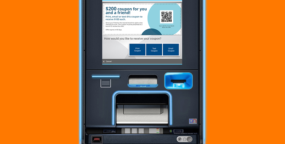 Engage with customers directly from your ATMs with Vynamic Marketing Software